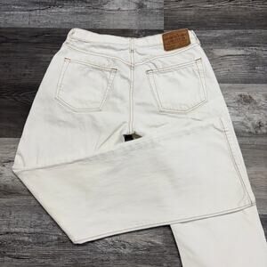 Vintage Y2K Abercrombie & Fitch White Womens 31x31 Bootcut Button Fly‎ Jeans